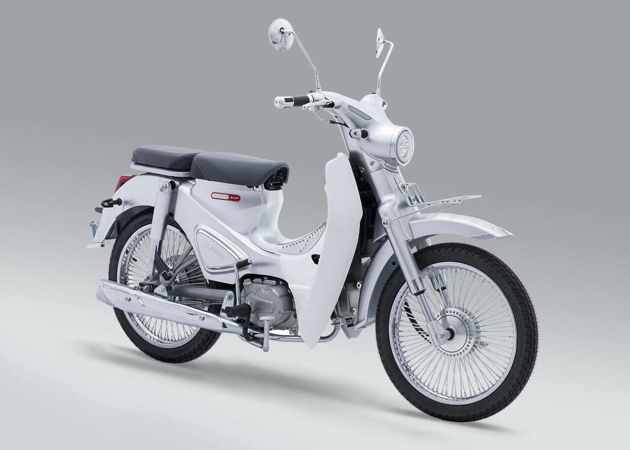 Xe Cub 50cc Ally Classic trắng sữa - Hệ thống xe đạp điện Phố Xe Điện